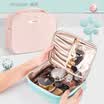 Vilscijon Victorian Korean version of the cosmetic bag multi-function portable travel wash bag hand-held makeup bag large-capacity cosmetic storage bag large pink 2606