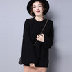 2018 autumn&winter new womens round neck thickening sweater fashion Korean version of solid color jumper women
