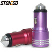 STONEGO Car Charger Adapter 21A Dual USB Ports Quick Charge Adapter with Car Escape Emergency Circular Metal Safety Hammer