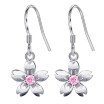 CZ Zircon Classic Drop Earrings Pink White Color OL Style Dangle Earrings for Women Jewelry Gift E200