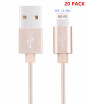 Lightning IPhone Cable 20Pack 1M  33FT Nylon Trenzado De Sincronización Y Cable De Carga Para IPhone IPad IPod - Tyrant Gold