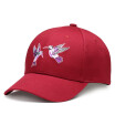 MT-NUZADA Unisex Chic Adjustable Cotton Baseball Cap with Bird Embroidery