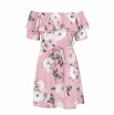 Ruffle off shoulder summer dress women Sash flower print short dress Casual beach boho dress female vestidos 2018