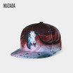 NUZADA 3D Printing Caps Men Women Couple Hip Hop Cap Spring Summer Autumn High Quality Cotton Material Punk