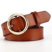 Fashion Circle Pin Buckles Belt Female Jeans Wide Waistband Women