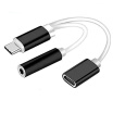 2 En 1 USB C Tipo C A 35 Mm Para Auriculares Audio Aux Jack Cable Adaptador De Carga