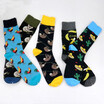 5 Pairs Funny Happy Plant Socks Cotton Animal Socks Alien Monkey Chicken Banana Cactus Whale Dinosaur Koala Men Women Socks