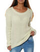 European&American round neck long sleeved sweater