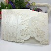 100Pcs Romantic Wedding Party Invitation Cards Delicate Carved Heart Pattern Decoration