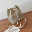 Bolsa Femenina Nueva Cadena Salvaje Sola Espalda Messenger Bag Moda Casual Carta Bucket Bag Marea