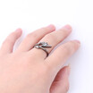 2018 European&American new accessorie simple bat wings black wild open rings