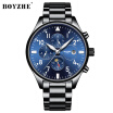 BOYZHE WL002-G Marca De Reloj Luminoso Impermeable Negocio Mecánico Completamente Automático Hombres De Acero Inoxidable Reloj De Pulsera Con Caja De 