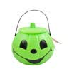 Nueva y nueva obra de arte de Halloween con tapa calabaza cubo frasco dulce creativo divertido decoración regalo para niños portátil caja pequeña caja de dulces párrafo verde 18 cm 18 cm