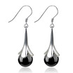 Red Black Stone Long Water Drop Hangin Earrings Fashion Women Elegant Jewelry Valentines Day Gift WHE20