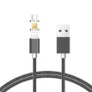 Nylon De Alta Velocidad Trenzado 3 En 1 Cable De Carga De Sincronización De Datos USB Magnéticos De Cabeza De Metal Para Iphone Tipo-c Android