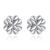 Heart Four Leaf Clover Stud Earrings For Women Birthday Party Gift Fashion Jewelry Classic Simple Accessories WHE193