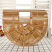 2018 Fashion Bamboo Handbags Women Wood Top Handle Bags Female Causal Totes Small Hollow Summer Beach Bags for Ladies And Mori Gir