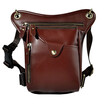 Men Crazy HorseOil Wax Leather Drop Leg Bag Vintage Motorcycle Travel Cowhide Shoulder Waist Belt Bum Fanny Pack
