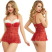 Sexy Red LINGERIE Sleepwear Lace Honeymoon Chemise Babydoll Women