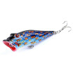 8cm 124g Artificial Top Water Fishing Lure 3D Eyes Hard Popper Señuelos Para Agua Salada De Agua Dulce