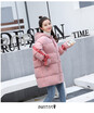 2018 Korean version of students with cap&bread clothing winter chic loose thickened in bf long down jacke
