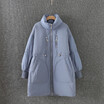 Winter 2018 new thickened down jacket size for womens windproof threaded sleeves thickened stand-up collar jacket trend