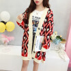 2018 new autumn&winter love knitted cardigan with long languid easy v-neck simple&thick sweater jacket