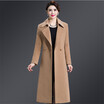 Winter 2018 woollen outerwear womens long - length Korean imitation fox fur collar double - sided cashmere coat