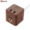 LINE FRIENDS joint name Bull BULL GNV-UU212B Brown Bear Rubiks Cube USB socket plug-in board Strip wiring board 2 holes 2 USB port length 15 meters