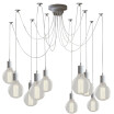 Baycheer HL422606 Gracefully White 10 Light Industrial Style Multi Light LED Pendant Swag Pendant Lighting For Home Bar Hallway