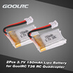2Pcs GoolRC T36 37V 150mAh Lipo Battery Part for GoolRC T36 NH-010 H36 Drone Quadcopter