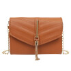 Fringe small square bag Lingge embroidery line wild single shoulder Messenger bag French bag 2019 new fashion wild single