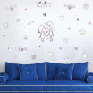 Valentine  S Day Wall Sticker Cartoon Pareja Amor Autoadhesivo Papel Chica Dormitorio Doodle Decoración Para El Hogar Papel Tapiz Ambiental Nuevo