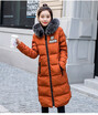 Winter wear womens winter 2018 winter edition a long slim cotton-padded jacket with a hat&warm thick cotton-padded jacket