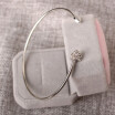 2018 Hot New Fashion Adjustable Crystal Double Heart Bow Bilezik Cuff Opening Bracelet Women Jewelry Gift Mujer Pulseras