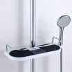 Practical Bathroom Pole Shower Storage Rack Holder Organizer Bathroom Shelves Shower Shampoo Tray Single Tier Shower Head Holder