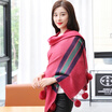 Shanghai stock STORY Of SHANGHAI ladies scarves autumn&winter warm thick shawl army green