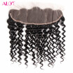 ALot Hair Brazilian Deep Wave Lace Frontal Closure 13x4 Ear To Ear Human Hair Frontal With Baby Hair Free Part Closure