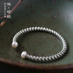 Luo Linglong Thai silver national wind bracelet jewelry anti-allergic simple temperament personality fresh retro handmade original