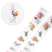 Kinbor handbook 4 rolls 15mm10m&paper tape color hand book sticker plant small floral DTB64146