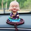 Biaz car ornaments pendant cartoon creative shaking head small monk ornaments ornaments BHS01 car supplies interior decorations cute doll Maitreya smooth sailing