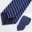 Yuzhao Lin YUZHAOLIN Men&39s formal wear business tie wedding groom striped tie gift box classic blue&white grid