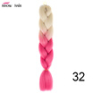 Silky Strands 24 100g Ombre Synthetic Braiding Hair Extensions For Crochet Braids Kanekalon Jumbo Braids Two Tone Ombre Color 1p