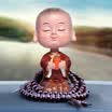 Boliliang car decoration jewelry vibrating car car shaking head small monk car interior decoration car decoration supplies creative cute cartoon gifts laughing mouth often open