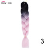 Silky Strands 24 100g Ombre Synthetic Braiding Hair Extensions For Crochet Braids Kanekalon Jumbo Braids Two Tone Ombre Color 1p
