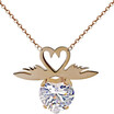 YISHIZHIAI Double Swan Pendant Simple Necklace with Diamond Fashion Clavicle Necklace 4493
