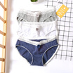 Red bean ladies underwear soft cotton waist sexy lace bow girl briefs 3 gift box 16080