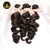 Brazilian Virgin Hair Loose Wave 3 Bundles Natural Black Color Unprocessed Human Virgin Hair Can Be Dyed