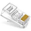 Win shengwei crystal head high quality 50U gold-plated six network 100 box two-piece cat6 class three RJ45 cable crystal head RCA-3100