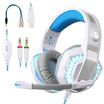 Gaming Headset Beexcellent Over-ear Stereo Bass Wired Hi-Fi Gaming Headphones USB&35mm Noise Reduction with Microphone & LED Lig